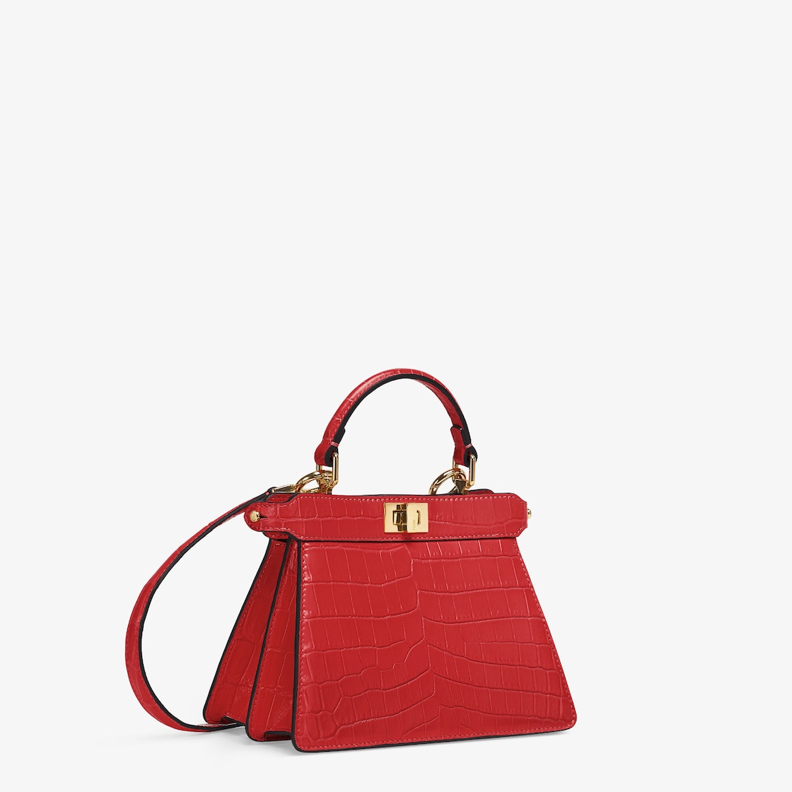FENDI Peekaboo ISeeU Petite Red crocodile leather bag - Image 4